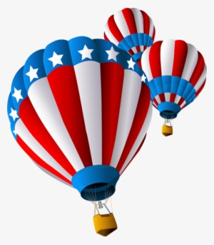 Grab This Free Clip Art And Celebrate This 4th Of July - Usa Air Balloon