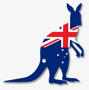 Png Quality Images Only - Kangaroo With Australian Flag