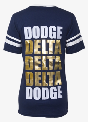 7276 Delta Dodgeball Athletic V Neck Back1 - Active Shirt