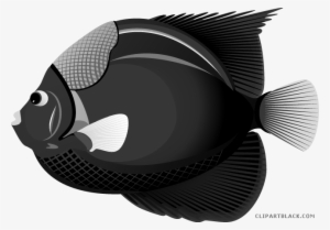 Clip Art Stock Clipartblack Com Animal Free Black White - Tropical Fish