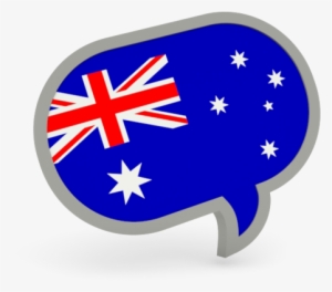 Illustration Of Flag Of Australia - Australian Flag Speech Bubble