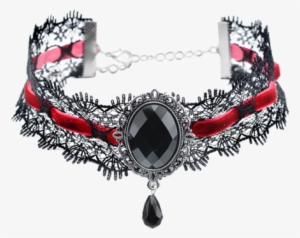 Cheap Women Necklace Artificial Gem Teardrop Velvet