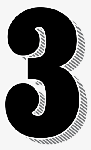 Números Png - Numero 3 Con Sombra