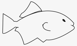 Tropical Fish Clipart Simple Fish - Black And White Clipart Fish