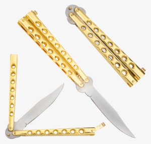 Gold Bokeh Paint Splatter Drop Point Dual Flip Side - Drop Point