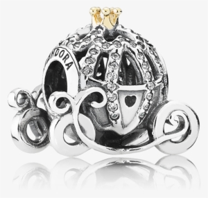 Disney, Cinderella's Pumpkin Coach Charm, Clear Cz - Pandora Disney Cinderella's Pumpkin Coach Charm