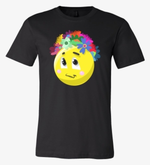 Emoji Flower Cute Face Emojis Flowery Crown T Shirt