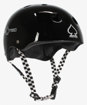 Pro-tec Classic Gloss Black Checker Skate Helmet