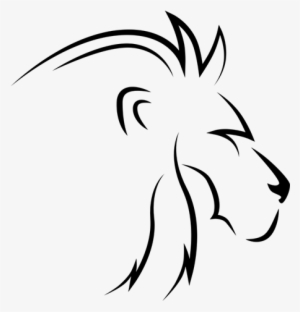 Vinilo Decorativo Cabeza De León Líneas De Diseño - Lion Images Line Art