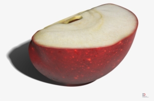 1 Red Apple Slice Royalty-free 3d Model - Apple Slice 3d Free
