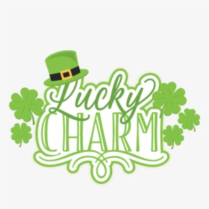 Lucky Charm Title Svg Scrapbook Cut File Cute Clipart - Scalable Vector Graphics