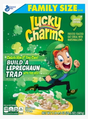 Lucky Charms Cereal, Family Size - 20.5 Oz