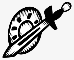 Vector Illustration Of Nordic Viking Sword And Shield - Spada E Scudo Png