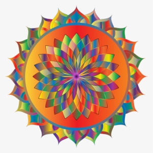 Prismatic Mandala Line Art 3 - Clip Art