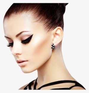Modelo Png Download - Silver Night Swarovski Earrings