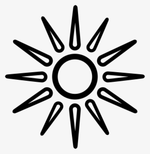 Png File - Sol Preto E Branco Png