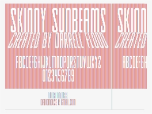Free Skinny Sunbeams Font - Style