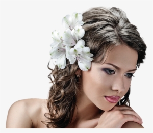 Png Modelos Y Flores Variado - Peinado Con Flor