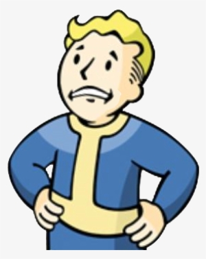 Fallout Clipart Sad - Fallout Vault Boy Sad