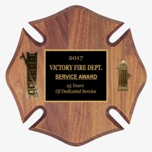 Walnut Maltese Cross W/ Hydrant & Ladder