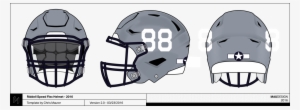 Navyhazegreyhelmet - Riddell Speedflex Custom Varsity Custom Football Helmet