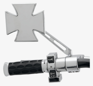 Drag Specialties Chrome Pair Maltese Cross Air Stem - Drag Specialties Ds-302083 Rectangular Mirror