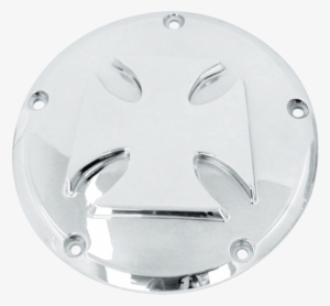 This Chrome Plated Derby Cover Features A Large Maltese - Chrome Plating