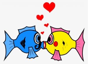 Fishing Clipart Fish Hook - Kissing Fish Clipart