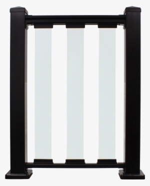 Aluminum Railing With 4 Inch Glass Slats - Baluster