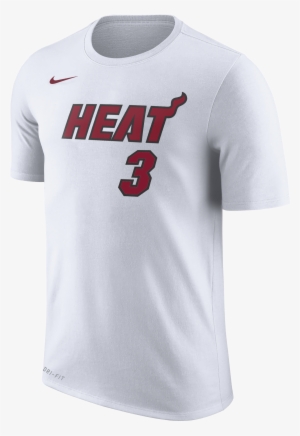 Dwyane Wade Nike Miami Heat White Name & Number Tee - Miami Heat James Trikot Weiss Adidas, Xxs