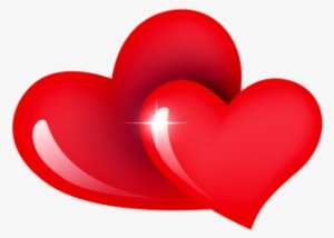 Red Dual Heart Transparent Background - Imagem Sem Fundo De Coração