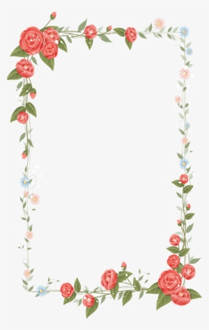 Border Flowers Drawing Clip Art - Imagenes De Marcos Para Caratulas