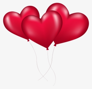 Pink Heart Transparent Background Png - Red Heart Balloons Png