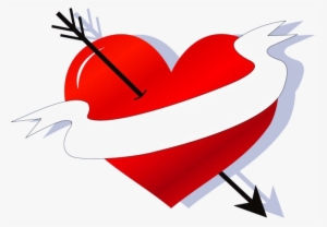 Heart Arrow Png Image Background - Heart With Arrow Png