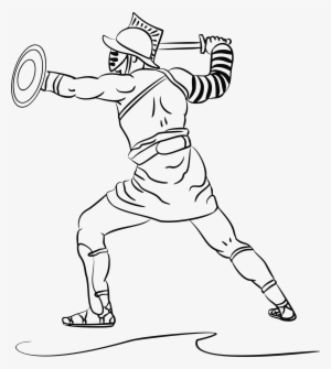 This Free Icons Png Design Of Gladiator Line Art