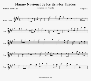 The Star Spangled Banner Partitura Para Saxo Tenor - Usa National Anthem Tenor Sax