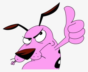 Courage Giving Thumb Up - Cartoon Courage The Cowardly Dog