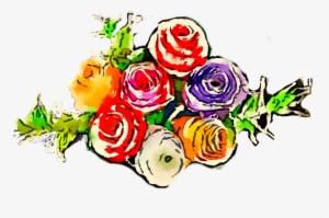 Free Download Clip Art Clipart Garden Roses Floral - Free Png Clipart Watercolor Flowers