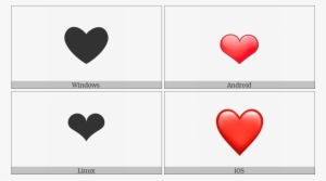 Heavy Black Heart On Various Operating Systems - Heart