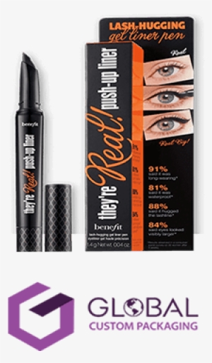 Custom Eyeliner Boxes - Benefit Cosmetics They're Real! Push Up Eyeliner Black