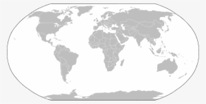 World Labelled Map - World Map Greyscale