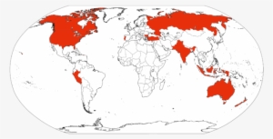 World Map Outline 8 - Distribution Of Natural Gas Reserves