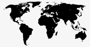 World Map With Black And White Outline,blank Map Of - World Map Png Black