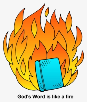 Word Fire - Book On Fire Clip Art