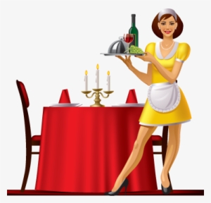 Luxury Dinner Waitress Sticker - Imagenes De Meseras Animadas