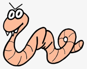 Second To Fleas, Intestinal Worms Are A Parasite Always - Cartoon Worm No Background