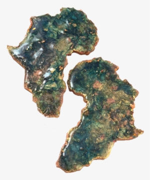 A Light Textured Gold Leaf Africa Earring - Vegetable