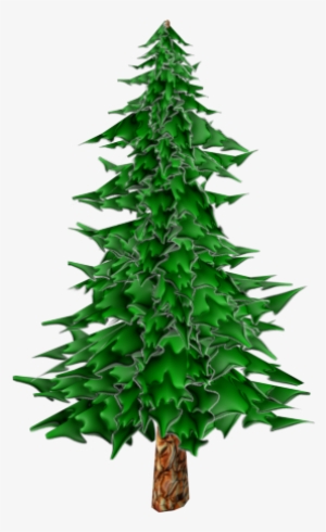 Toon Textured Pine Tree 3d Model Low-poly Max Obj Mtl - Pine Tree Cartoon Png