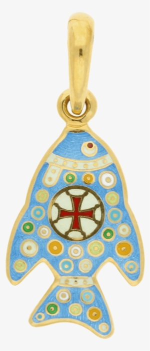 Christian Russian Orthodox Silver Enamaled Pendant - Silver