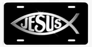 Chrisitan Fish Jesus - 533-christian Fish Jesus In Silver-christian License